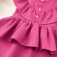 thumbnail image 6 of hengsof Girls Flutter Sleeve Dress Toddler Elegant Ruffle Button Down Casual Dresses, 6 of 7