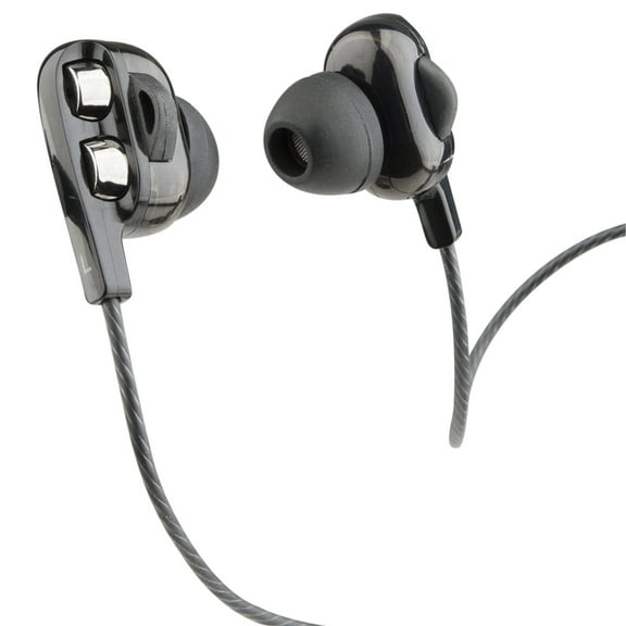 Mobilespec Dual Driver Wired Earbuds Black