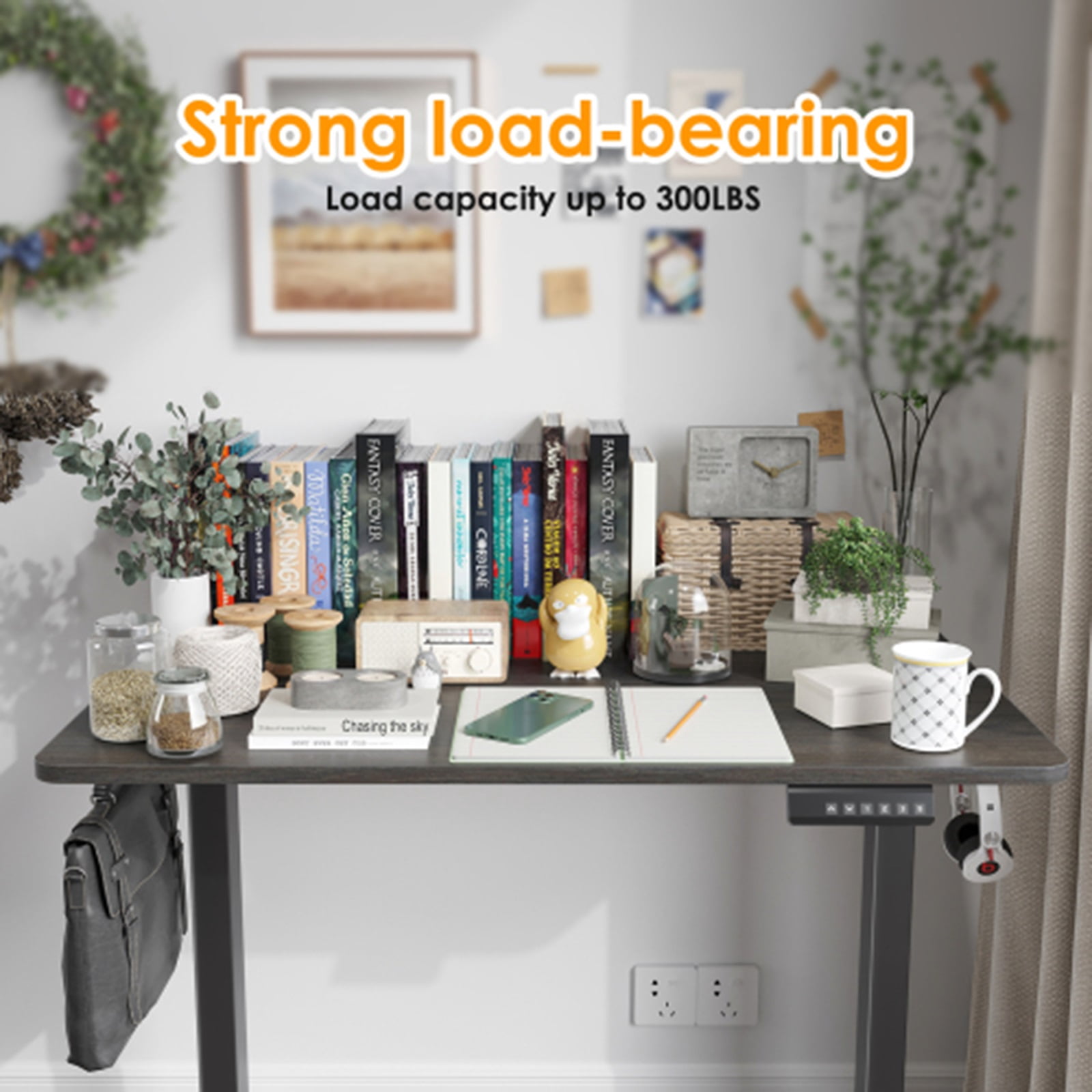 Standing Desks That Raise Up and Down  Large Adjustable Height Raising Desk for Ergonomic Home Office Efficiency