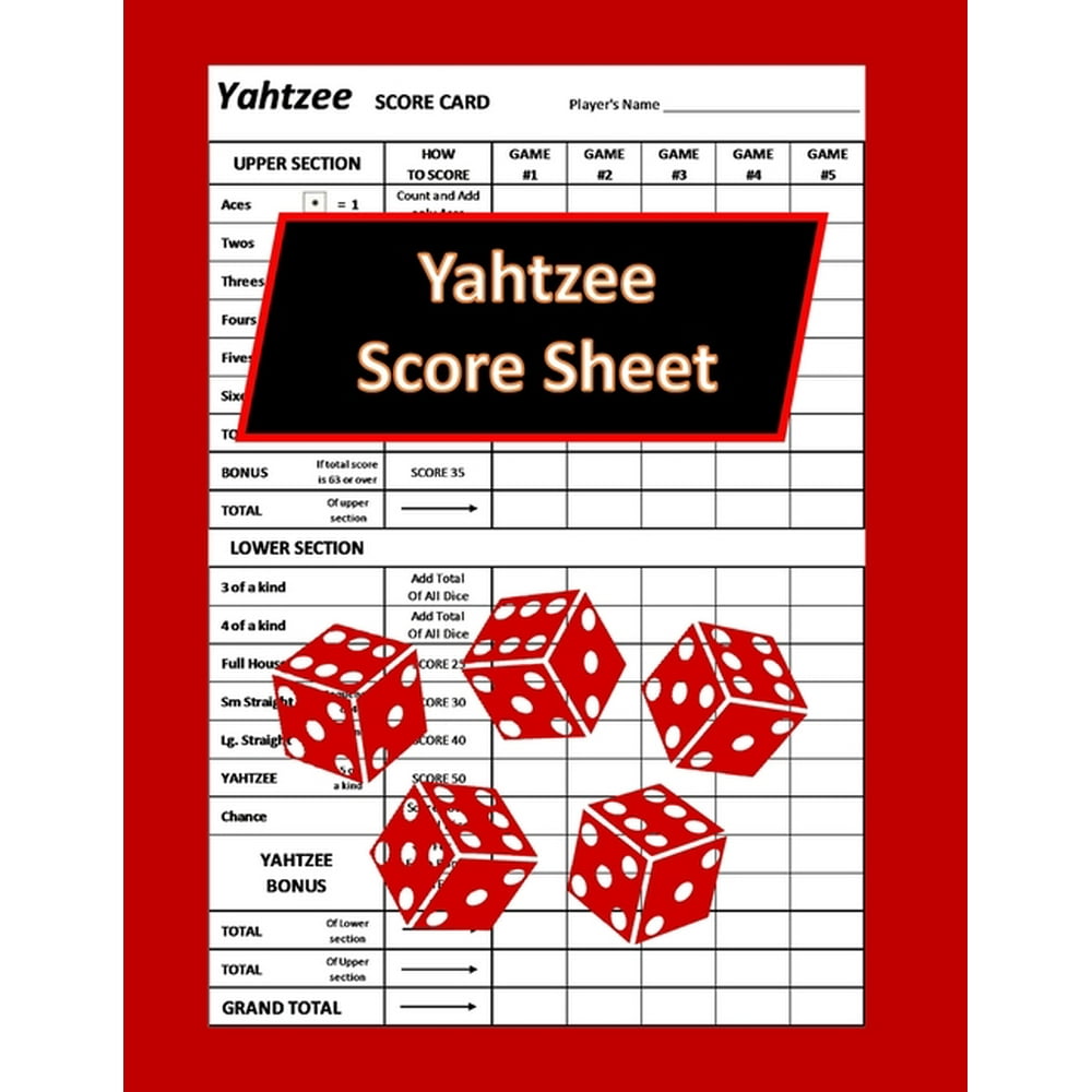 yahtzee score pads board game yahtzee score keeper book score card