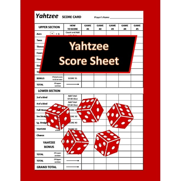 yahtzee score sheet yahtzee score pads board game