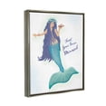 thumbnail image 3 of Trust Your Inner Mermaid Phrase Fairy Tales & Fantasy Graphic Art Luster Gray Framed Art Print Wall Art, 3 of 6