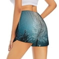 thumbnail image 2 of Uemuo Winter Rabbit Pattern Women's Athletic Shorts High Waisted Running Shorts with Liner Pockets Gym Elastic Workout Shorts-XX-Large, 2 of 9