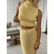 thumbnail image 3 of Conjunto de 2 piezas de falda y chaleco de punto elegante y nuevo de Bornladies, conjunto de falda larga elegante sin mangas con cuello alto a la moda de verano para mujer, 3 of 5
