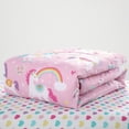 Your Zone Rainbow Unicorn BedinaBag Coordinated Bedding Set, Pink