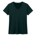 thumbnail image 4 of Ladies Shirts Summer Top for Women Cozy Thick Double- Long-Lasting Warm Base Layer Short Sleeve Tennis T-Shirt for Daily Wear in Autumn Winter Dark Green XL, 4 of 5