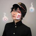 thumbnail image 4 of Sombrero de Hanako-kun negro atado al inodoro, boinas de Yugi Amane, insignia de cosplay, accesorios para gorra, 4 of 5