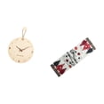 thumbnail image 5 of 2 Pieces Wall Clock Table Runner Ornament Wooden Material for Bedroom Living Room Holiday Decor, 5 of 8