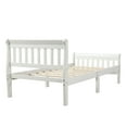 thumbnail image 6 of Bed Frame Wood Platform Bed Twin Bed Frame Panel Bed Mattress Foundation Sleigh Bed with Headboard/Footboard/Wood Slat Support,White(OLD SKU:WF192434AAK), 6 of 8