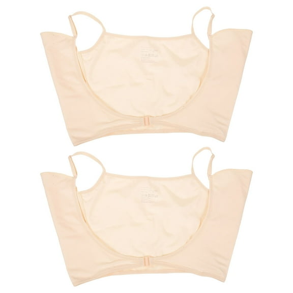 OUNONA 2-Pack Women's Underarm Sweat Vests, Washable Breathable Armpit Protectors, Reusable Sweatproof Pads for Everyday Use