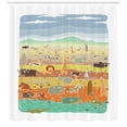 thumbnail image 3 of Ambesonne Cartoon Shower Curtain, Savannah, 69"Wx84"L, Multicolor, 3 of 3