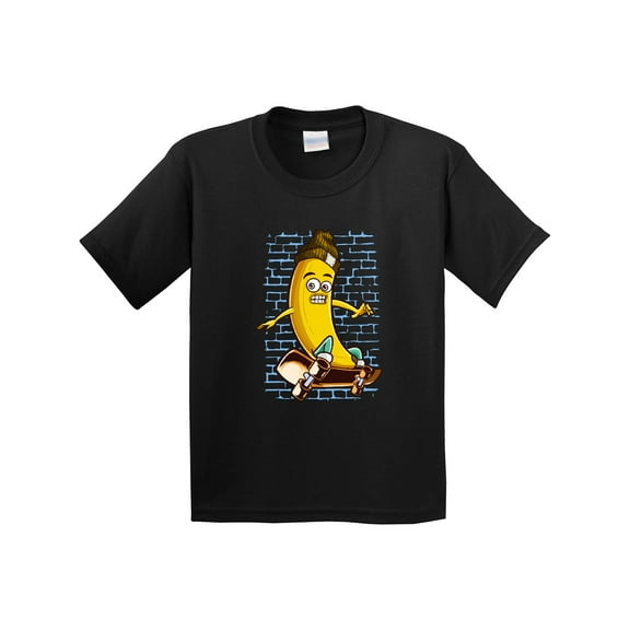 Inktastic Skateboarding Banana Funny Skater Youth T-Shirt