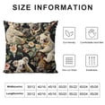 thumbnail image 6 of COMIO Throw Pillow Covers,Pillow Cases, 2Pcs,Jungle Animal Plant Flower Pattern White, 6 of 6