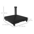 thumbnail image 3 of Outsunny 46lbs Patio Umbrella Base Stand w/ Wheels Fillable Umbrella Holder, 3 of 10