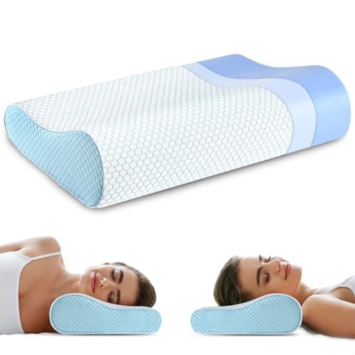 GEEKLiYun Memory Foam Pillow / Neck Pillow – Ergonomic cervical spine support; suitable for side, back, and stomach sleepers; helps relieve shoulder pain.
