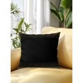 thumbnail image 2 of Outdoor Pillows Waterproof, Yellow Polka Dots Bedding Throw Pillows with Insert for Couch Sofa Bed, Modern Speckles Minimalist Black 16x16 Inch Pillowcases Decorative Camping Patio Pillow Set of 1, 2 of 8