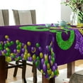 thumbnail image 3 of Coolnut Mardi Gras Tablecloth, Waterproof Washable Polyester Square Table Cover, Durable Tablecloth for Kitchen Dining Table Party Decor, 54"x54", 3 of 7
