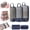 Blue 5Pcs, variant on Expandable Space-Saving Cubes, Compression Packing Luggage Organizer Bags with Breathable Mesh Design for Clothes, Shoes and Travel Essentials,Blue 7Pcs