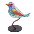 thumbnail image 2 of Figura de pájaro colorida de metal base desmontable adorno de arte de pájaro de metal descompresión teñida para amigos para Año Nuevo ANGGREK Otros, 2 of 8