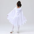 thumbnail image 6 of GYRATEDREAM Toddler Kids Boys Girls Halloween Costume White Ghost Face Cloak Cape Party Cosplay Robe Ghost Costume, 6 of 7