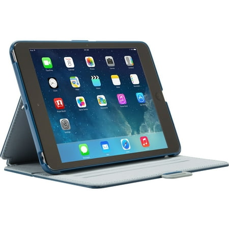 Speck - StyleFolio Case for Apple® iPad® mini, iPad mini 2 and iPad mini 3 - Deep Sea Blue/Nickel Gray