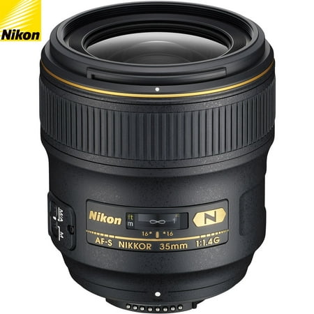 Nikon AF FX Full Frame NIKKOR 35mm f/1.4G Fixed Focal Length Lens with Auto Focus 2198 –