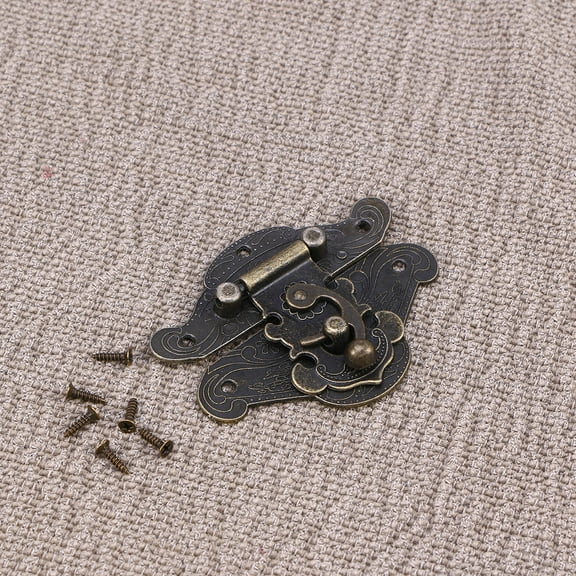WHAMVOX Retro Latch Hasp for Locking Made of Zinc Alloy with Vintage Pattern and Exquisite Workmanship Big Size