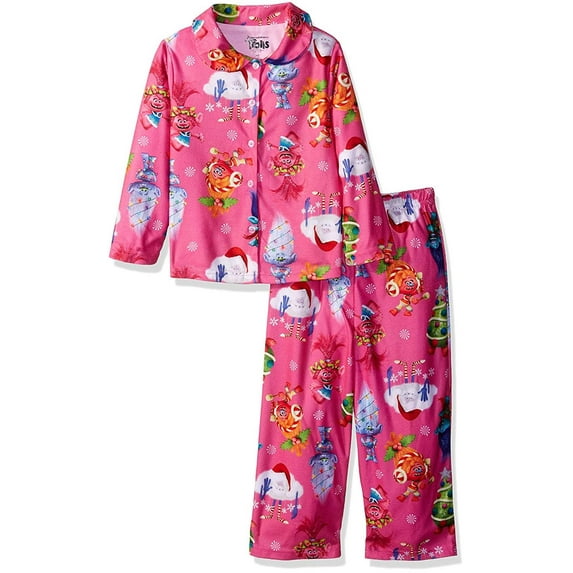 Disney Girls 2T-4T Princess Coat Pajama Set (Pink 2T)