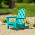 thumbnail image 3 of DuroGreen Adirondack Chair Set Made With All-Weather Tangent lumber, 2 Chairs, 1 Side Table, Oversized, High End Patio Furniture for Porch, Lawn, or Deck, No Maintenance, USA Made, Aruba, 3 of 7