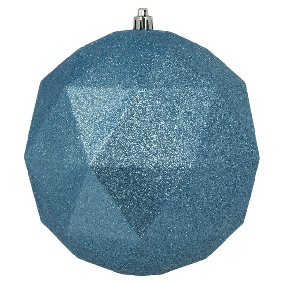 Vickerman 6" Periwinkle Glitter Geo Ball 4/Bg