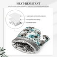 thumbnail image 4 of Sikiie Watercolor Sunflower Oven Mitts and Pot Holders Set, Kitchen Oven Glove High Heat Resistant with Non-Slip Silicone Surface for Cooking, 4 of 7