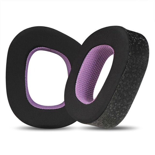 1 Pair Replacement Earpads For Corsair HS80 Max Magic Ice Skin (Black Purple)