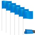 thumbnail image 1 of Marking Flags Marker Flags for Lawn 30 Pack, PVC Small Flags, Blue, 1 of 5