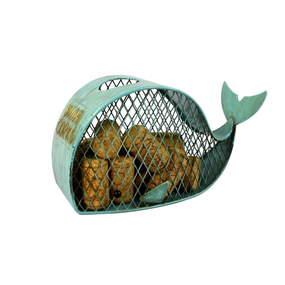 7.6 METAL AQUA MESH WHALE CORK HOLDER