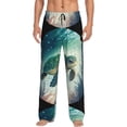 thumbnail image 2 of Lsque Watercolor Turtle5 Print Men's Pajama Pants, Lounge Pant - Comfortable Home Wear,Elastic Waistband, Stylish Design-Medium, 2 of 9