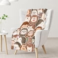 thumbnail image 2 of Hedgehog Blanket for Girls & Boys - 30"x40" Lap Size - Soft Fuzzy Plush Throws Gifts - Brown Cute Throw Blanket for Living Room & Office, 2 of 6