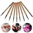 thumbnail image 3 of Shisuyan Nail Art Brushes Set Plastic Artificial Fiber 9Pcs 6.7X2.8X0.3In, 3 of 8