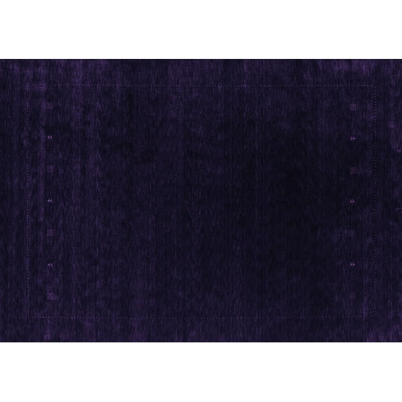 Ahgly Company Indoor Rectangle Abstract Purple Contemporary Area Rugs, 6' x 9'