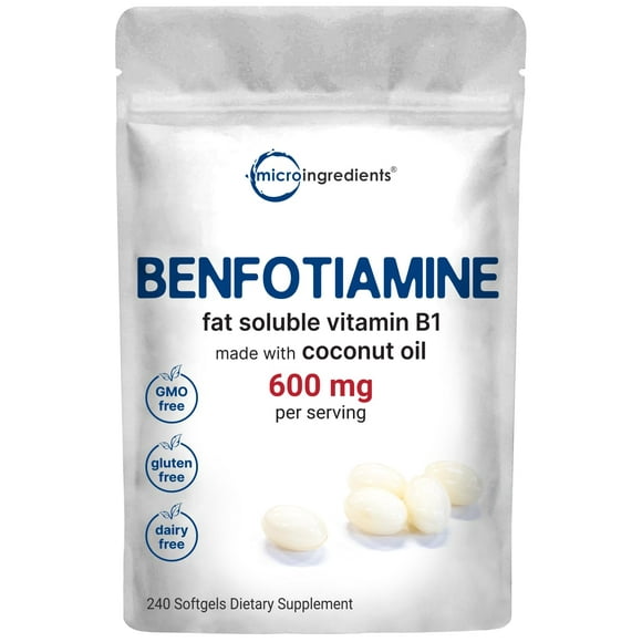 Suplemento de microingredientes: vitamina B1, benfotiamina, 600 mg
