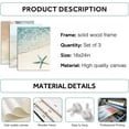 thumbnail image 4 of 3 Pcs Seashell Starfish Posters Decorative Painting Beach Waves Canvas Prints Summer Relaxing Coast Wall Decor for Bathroom, Bedroom, Dining Room, Sea View Room Wall Decor, 12x16Inch Und, 4 of 7