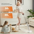 thumbnail image 3 of Steam Mop for Hardwood Floors and Tile, Electric Mops Floor Cleaner Machine, White&Grey, 3 of 8