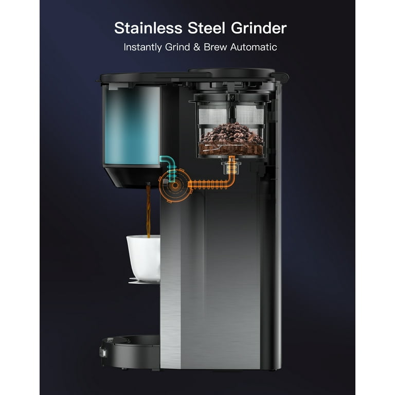 Coffee & Espresso Machine Single-Serve Coffeemaker Grinding and