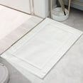 thumbnail image 6 of Floor Towels 32 Thread Cotton Banded Rug,Jacquard Thickened Soft Bath Mats,19.7*31.5Inches,Highly Absorbent Shower Bathroom Floor Mat,for Home Hotel Spa,White 1/2/3PCS, 6 of 7