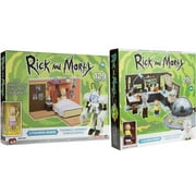 Spaceship Rick And Morty Figures Snowball Summer Characters You shall now call me snowball + Garage Scene Collectible Bundle