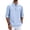 715#Light Blue, variant on Men's Linen Henley Shirts 3/4 Sleeve Collarless Casual Beach T Shirt Lightweight for Summer Watermelon Red 3XL