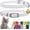 White, variant on Leather Cat Collar with Bell - Kitten Collar, Small and Big Cat Collar for Boy Cats, Girl Cats with Safety Elastic Strap