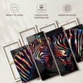 thumbnail image 2 of Elephant Stock Zebra Affection Abstract Color Wall Art - Horizontal Multi Panel Canvas - Living Room Wall Decor - Animal Multi Panel - Blue And Gray Decor - 68" x 42", 2 of 2