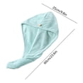 thumbnail image 3 of Toalla de microfibra de rápida absorción para secar el cabello – Turbante supersuave para mujer con cierre de botón seguro, 3 of 6