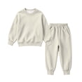 thumbnail image 6 of Hvogkswy Boys Girls Sweatsuit Solid Kids Sweat Suits Long Sleeve Crewneck Pullover Sweatshirt & Jogging Pant Fall Fashion Tracksuits, 6 of 9