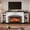 White & Black, variant on BOSHIRO 72" Blue Electric Fireplace with Mantel, TV Stand Fits 80" TVs, Stacked Stone Surround, 23" Red Brick Insert
